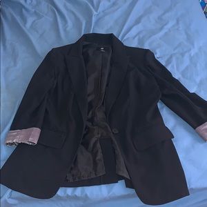 Black, fitted blazer